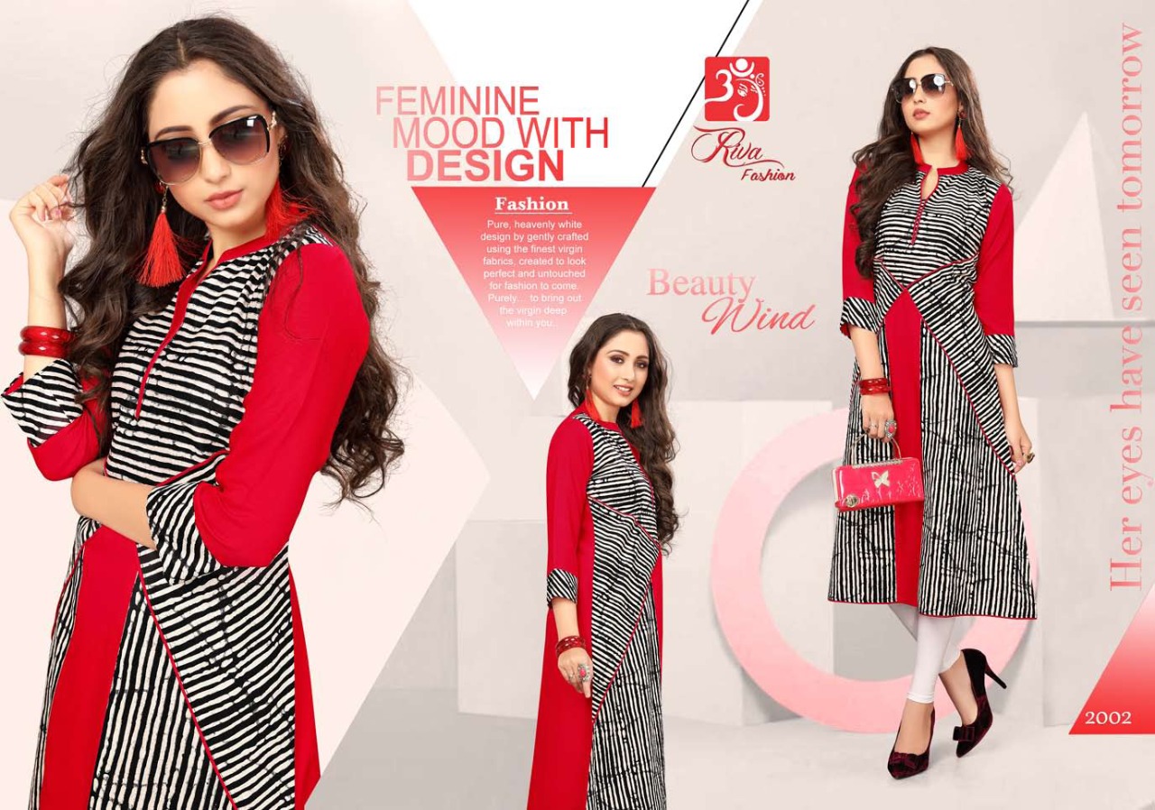 Mishree Vol-12 By Riva Fashion 2001 To 2012 Series Stylish Beautiful Colorful Fancy Casual Wear & Ethnic Wear Rayon/cotton Printed Kurtis At Wholesale Price
