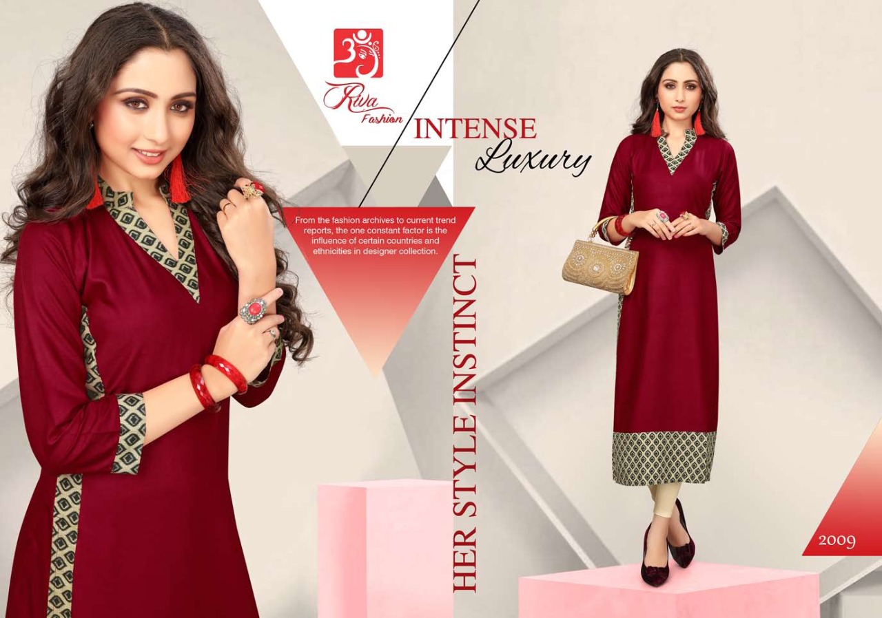 Mishree Vol-12 By Riva Fashion 2001 To 2012 Series Stylish Beautiful Colorful Fancy Casual Wear & Ethnic Wear Rayon/cotton Printed Kurtis At Wholesale Price