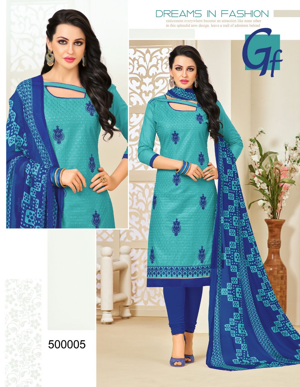 Monaco By Ganesh Fashion 500004 To 500016 Series Beautiful Stylish Fancy Colorful Party Wear & Ethnic Wear Cotton Embroidered Dresses At Wholesale Price