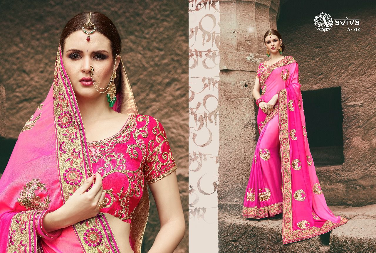 Monalisa By Aviva 201-a To 215-a Series Indian Designer Beautiful Colorful Wedding Collection Party Wear & Occasional Wear Fancy Sarees At Wholesale Price