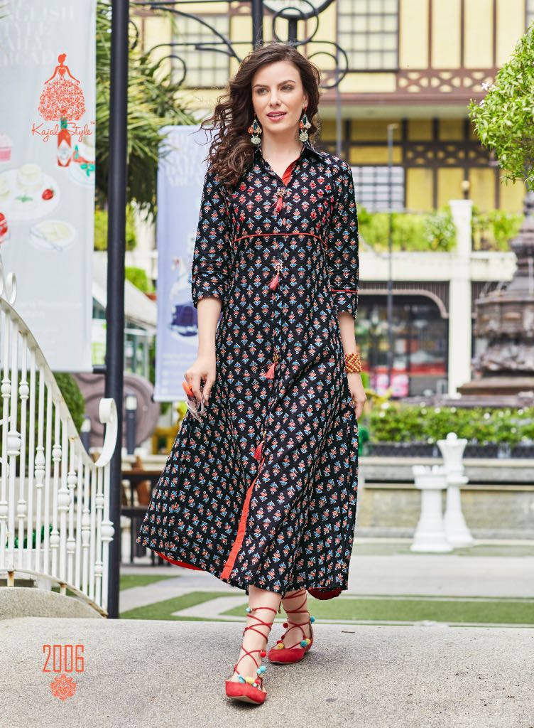 Monza Vol-2 By Kajal Style 2001 To 2012 Series Designer Stylish Fancy Beautiful Colorful Casual Wear & Ethnic Wear Lawn Cotton Printed Long Kurtis At Wholesale Price