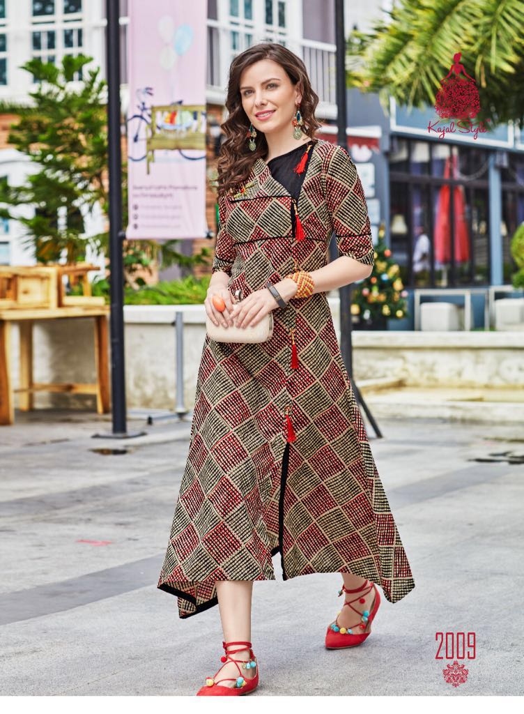 Monza Vol-2 By Kajal Style 2001 To 2012 Series Designer Stylish Fancy Beautiful Colorful Casual Wear & Ethnic Wear Lawn Cotton Printed Long Kurtis At Wholesale Price