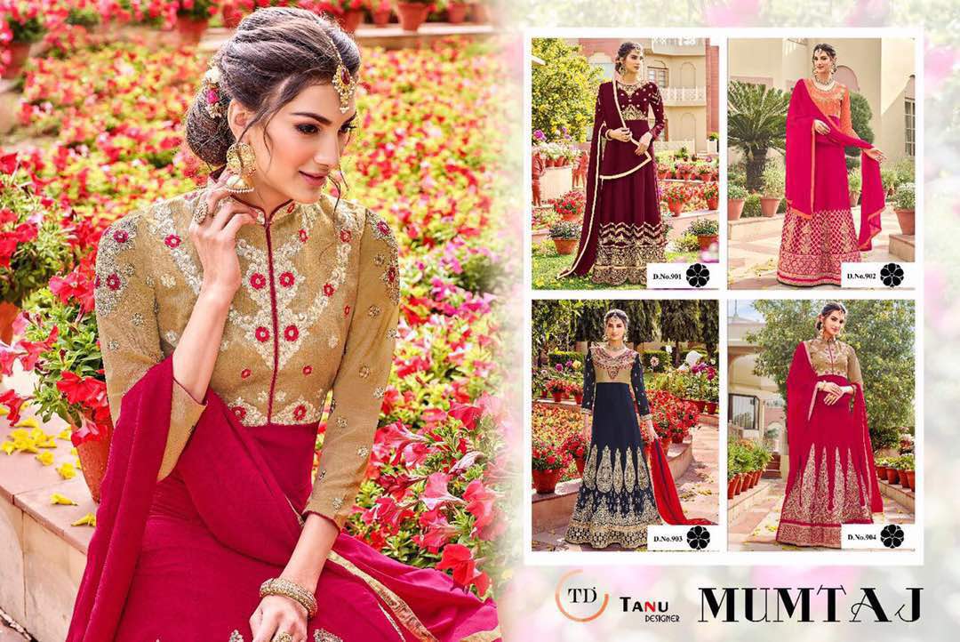 Mumtaj 901 To 904 Series By Tanu Designer Beautiful Embroidered Ethnic Colorful Pretty Party Wear Occasional Wear Ethnic Wear Georgette Dresses At Wholesale Price