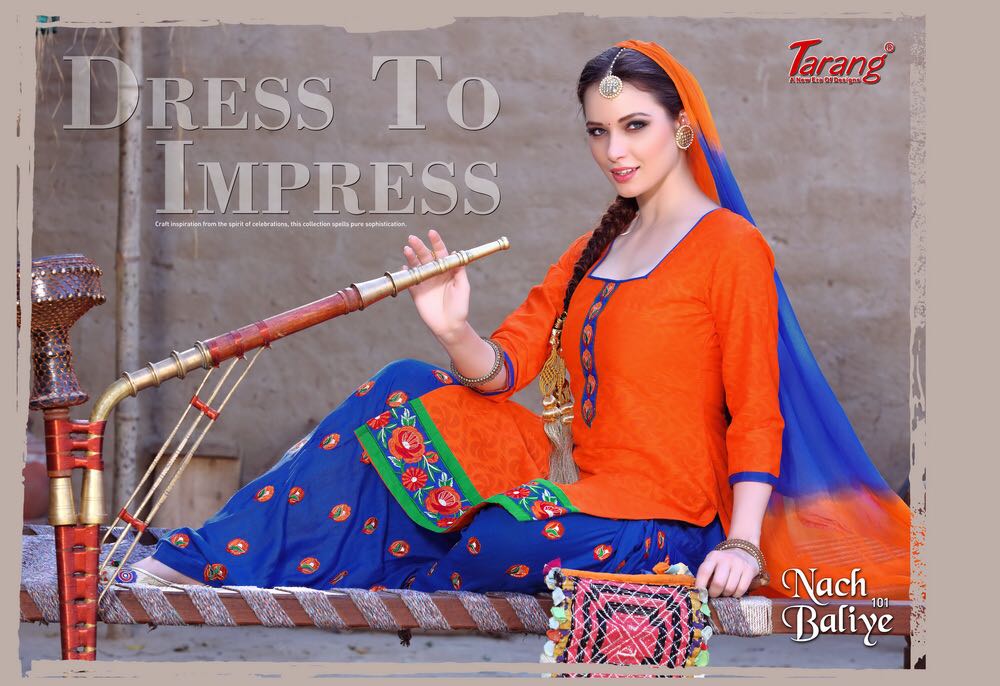 Nach Baliye By Tarang 101 To 110 Series Patiyala Suits Stylish Colorful Beautiful Fancy Party Wear & Ethnic Wear Brasso Cotton Dresses At Wholesale Price