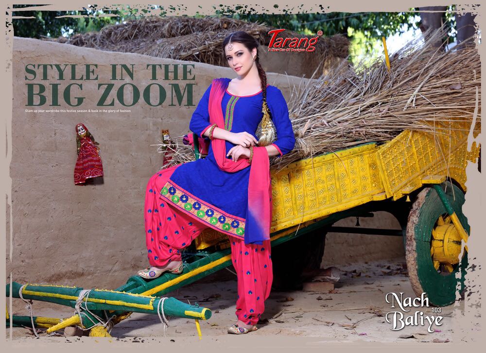 Nach Baliye By Tarang 101 To 110 Series Patiyala Suits Stylish Colorful Beautiful Fancy Party Wear & Ethnic Wear Brasso Cotton Dresses At Wholesale Price