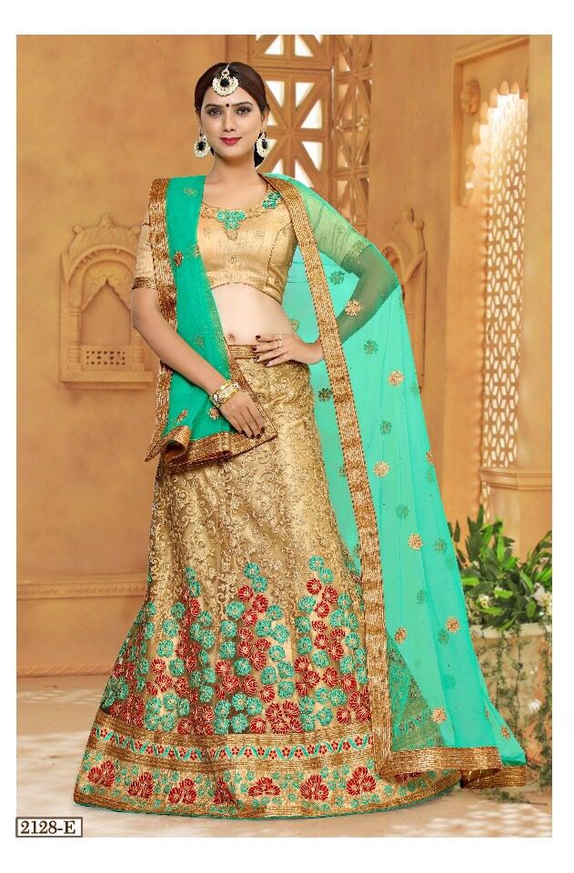 Nandana By Gajiwala 2128-e To 6993-e Series Indian Designer Beautiful Colorful Wedding Collection Party Wear & Occasional Wear Net Embroidered Lehengas At Wholesale Price