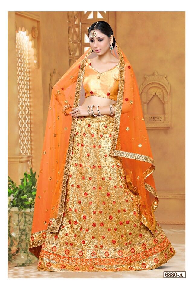 Nandana By Gajiwala 2128-e To 6993-e Series Indian Designer Beautiful Colorful Wedding Collection Party Wear & Occasional Wear Net Embroidered Lehengas At Wholesale Price