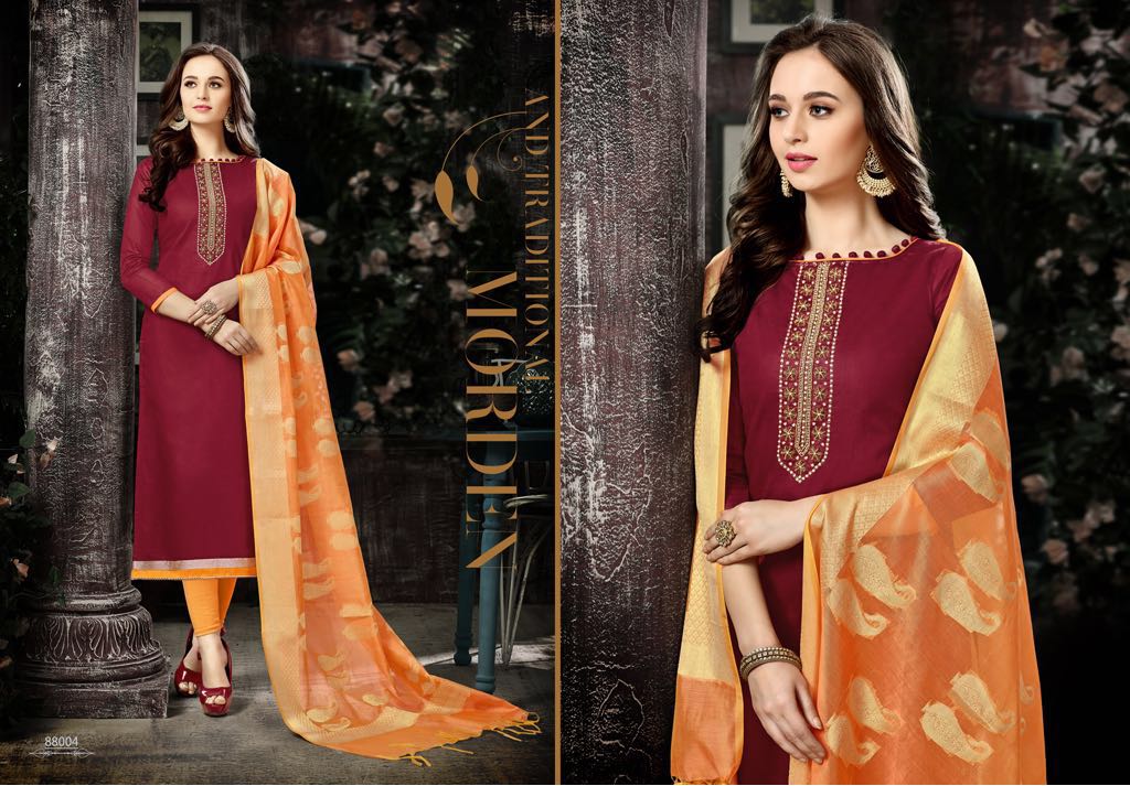 Naysa By Assian Art 88001 To 88010 Series Beautiful Stylish Colorful Fancy Party Wear & Ethnic Wear Glace Satin Dresses At Wholesale Price