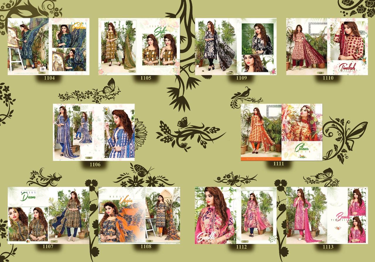 Naziya Vol-2 By Mag 1104 To 1113 Series Beautiful Colourful Ethnic Designer Digital Printed Casual Wear  Fully Cotton Dresses At Wholesale Price