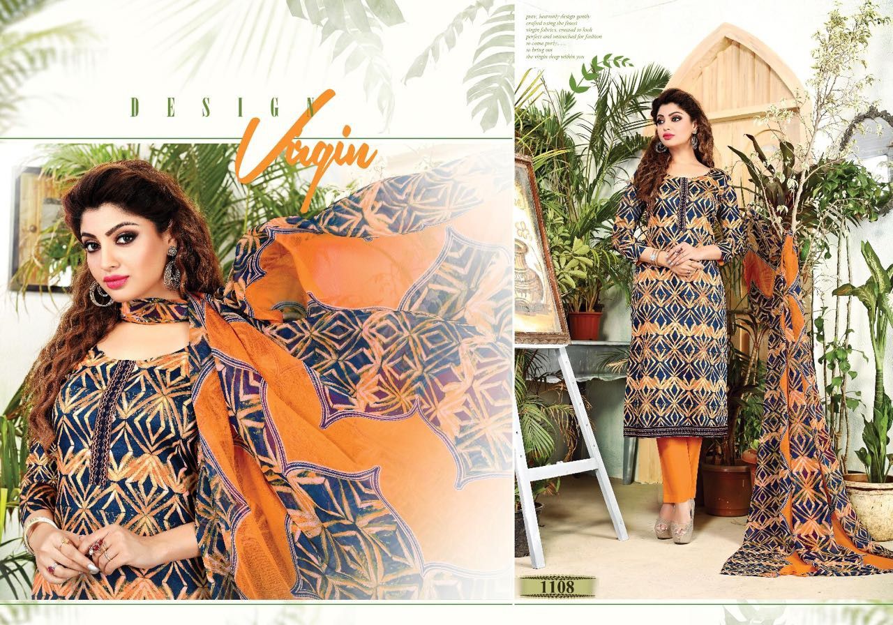 Naziya Vol-2 By Mag 1104 To 1113 Series Beautiful Stylish Colorful Ethnic Wear & Casual Wear Glace Cotton Dresses At Wholesale Price
