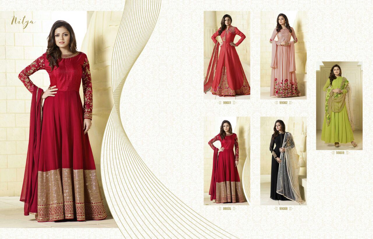 Nitya Vol 99 Nx By Lt Fabrics Bollywood Stylish Designer Heavy Embroidered Party Wear Occasional Wear Ethnic Wear Georgette Dresses At Wholesale Price