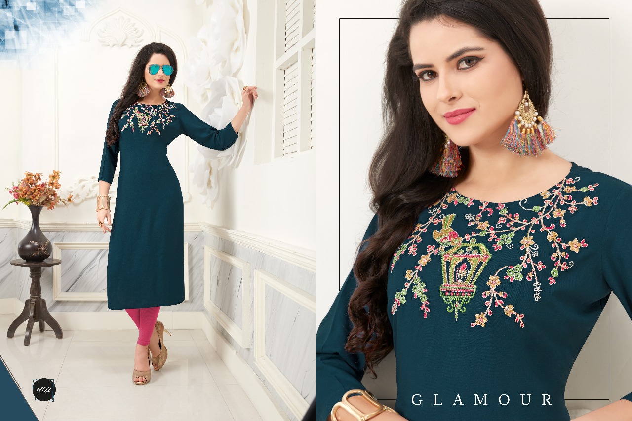 Noor By Veera Tex 1701 To 1710 Series Beautiful Colorful Stylish Fancy Casual Wear & Ethnic Wear Rayon Embroidered Kurtis At Wholesale Price