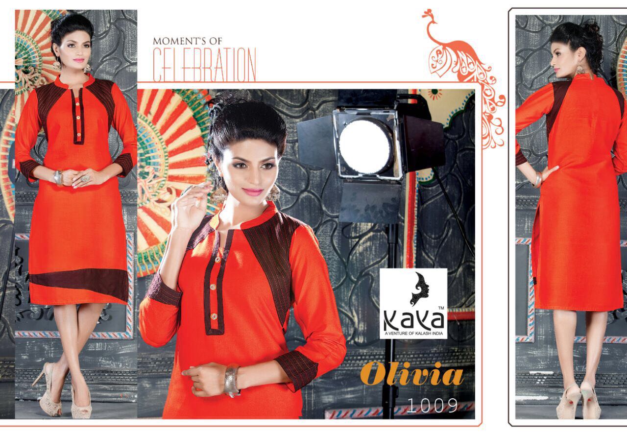 Olivia By Kaya 1001 To 1010 Series Western Beautiful Stylish Designer Printed Casual Wear Rayon Kurtis At Wholesale Price