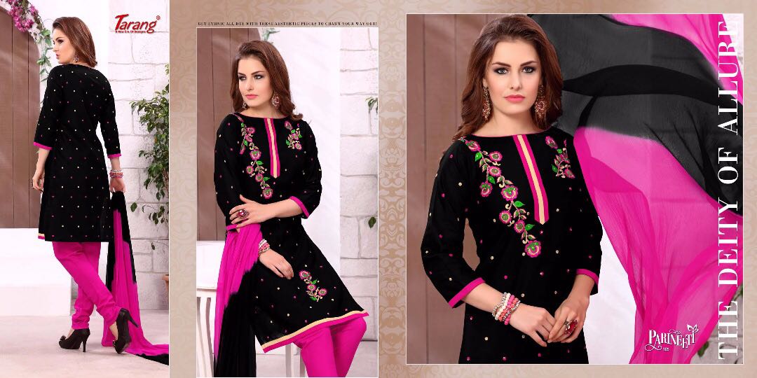 Parineeti By Tarang 101 To 108 Series Patiyala Suits Stylish Colorful Beautiful Fancy Party Wear & Ethnic Wear Glace Cotton Dresses At Wholesale Price
