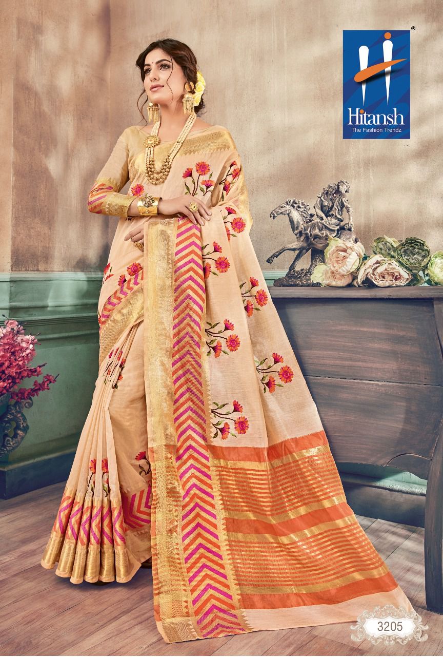Pashmina Vol-1 By Hitansh 3201 To 3210 Series Designer Colorful Beautiful Traditional Wear & Occasional Wear Fancy Work Sarees At Wholesale Price