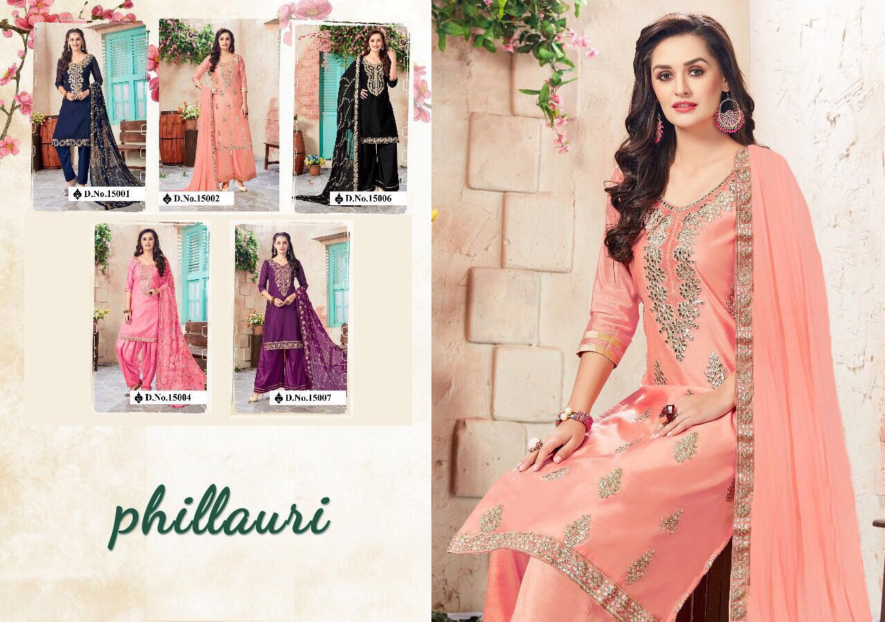 Phillauri Vol-3 Nx By Zikkra Designer Beautiful Colorful Collection Occasional Wear & Party Wear Chanderi Embroidered Dresses At Wholesale Price