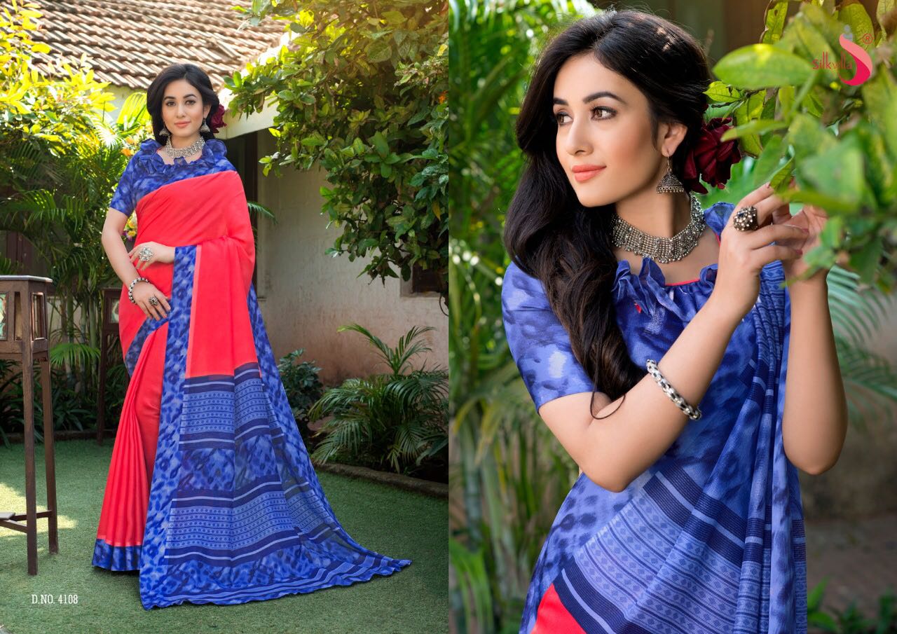 Pikasso By Silkvilla 4101 To 4111 Series Designer Beautiful Colorful Fancy Ethnic Wear & Party Wear Printed Jute Satin Border Sarees At Wholesale Price