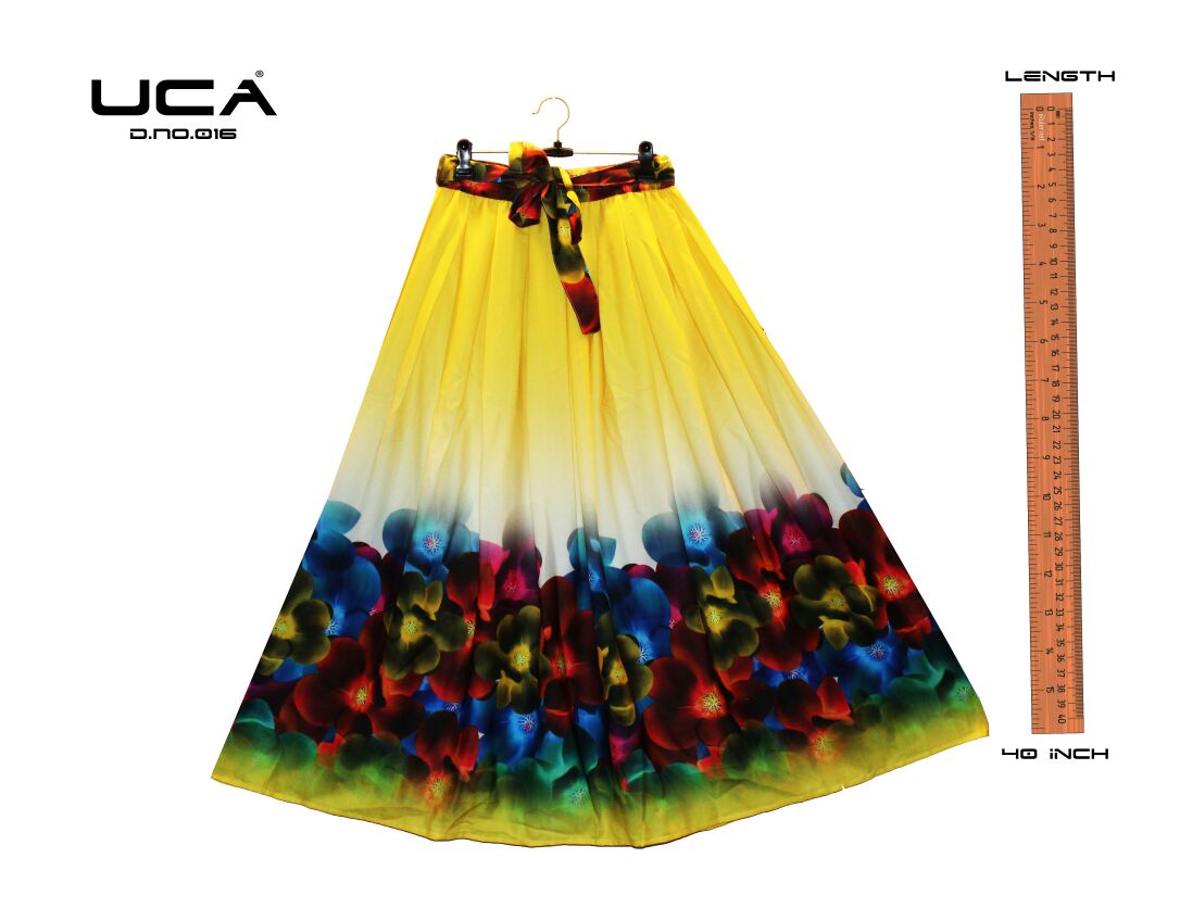 Printed Skirt-11 001 To 017 Series By Uca Beautiful Colourful Stylish Fancy Pretty Party Wear Occasional Wear Casual Wear Printed Georgette Skirt At Wholesale Price