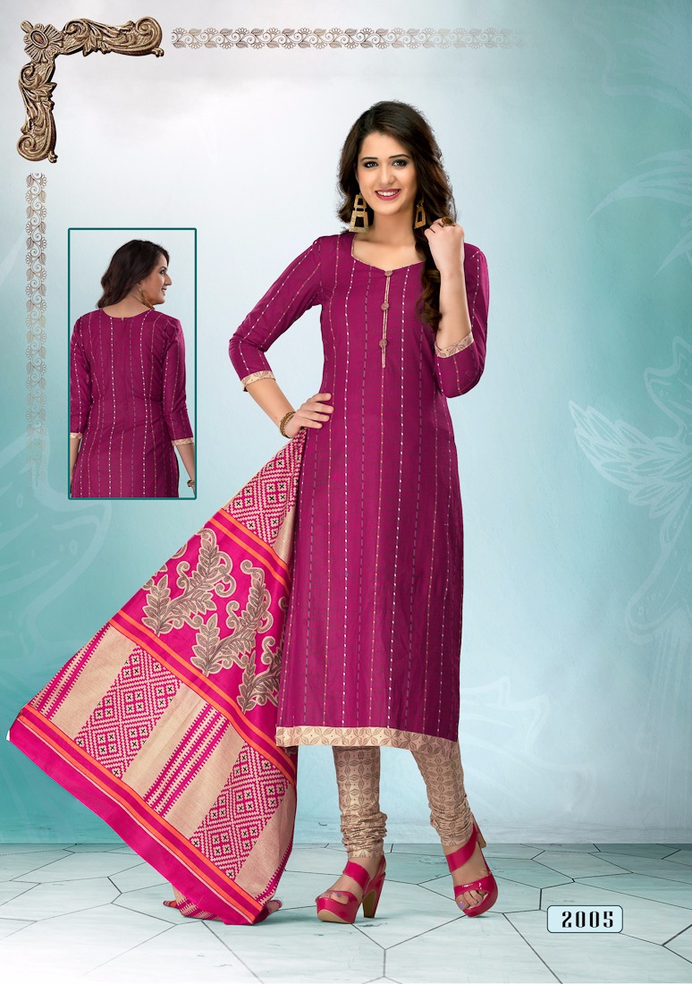 Priyanjali Vol-2 By Meenaxi 2001 To 2011 Series Colorful Beautiful Stylish Printed Casual Wear Cotton Un-stitched Dresses At Wholesale Price