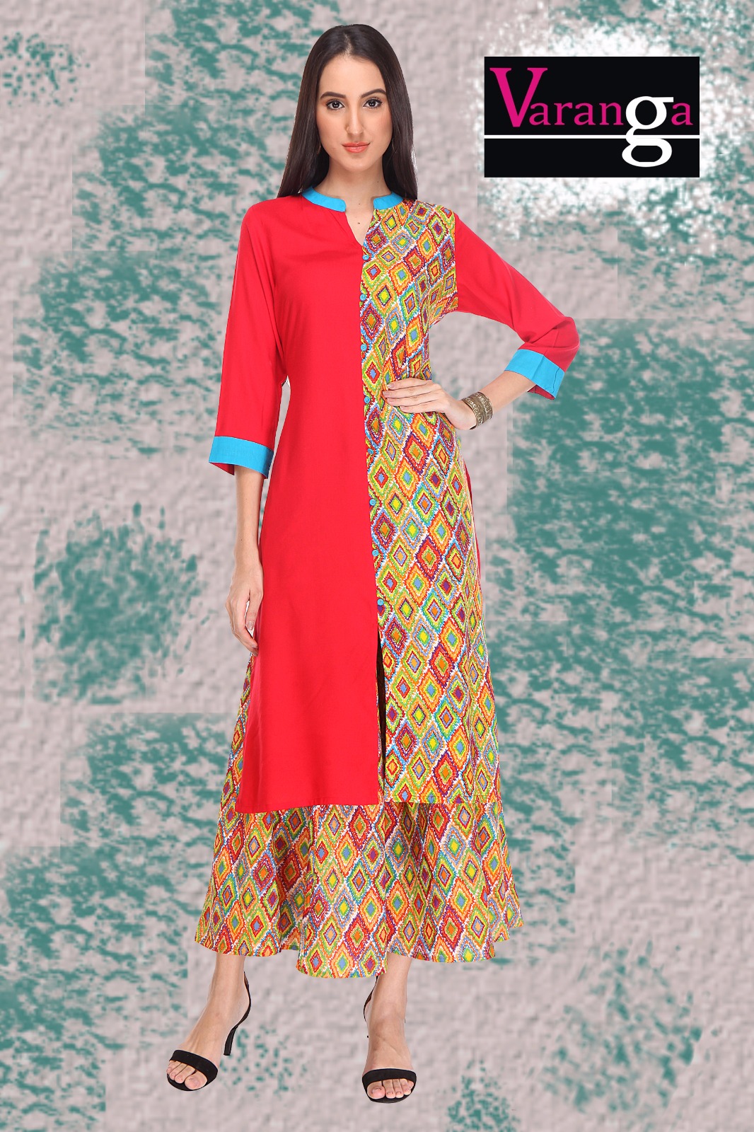 Buy Varanga Women Ethnic Motifs Embroidered Thread Work Kurta with Trousers  & With Dupatta Online at Best Price | Distacart