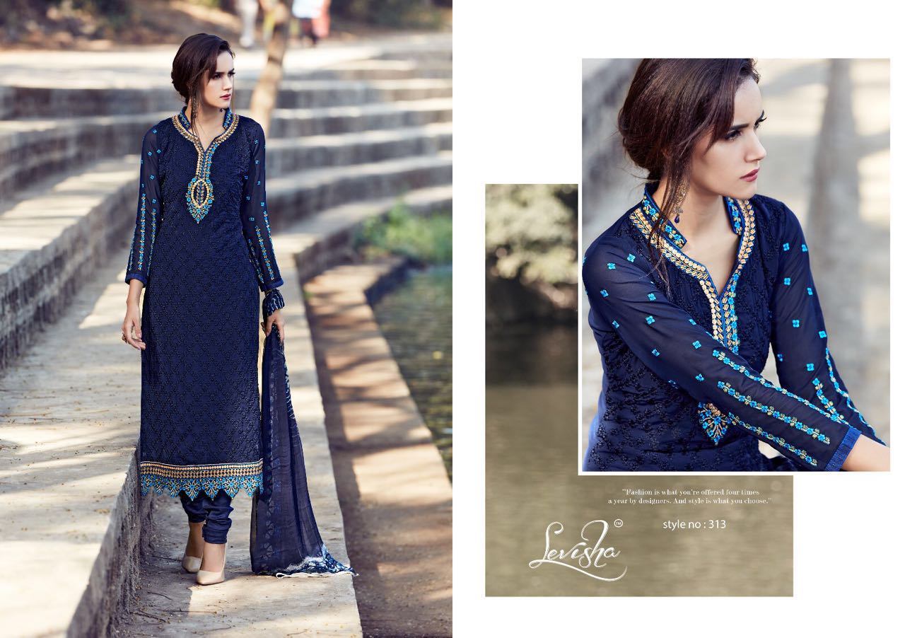 Reflection By M.pankaj Fashion 313 To 320 Series Indian Ethnic Beautiful Stylish Designer Embroidered Party Wear Georgette Dresses At Wholesale Price
