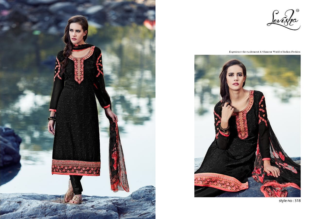 Reflection By M.pankaj Fashion 313 To 320 Series Indian Ethnic Beautiful Stylish Designer Embroidered Party Wear Georgette Dresses At Wholesale Price