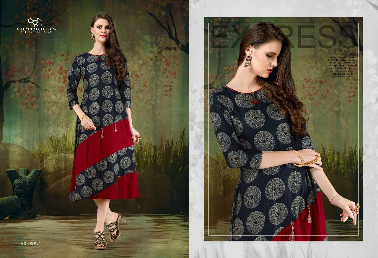 Reload Vol-4 By Victorrian Clothing 3011 To 3016 Series Stylish Beautiful Colorful Fancy Casual Wear & Ready To Wear Pure Cotton Printed Kurtis At Wholesale Price
