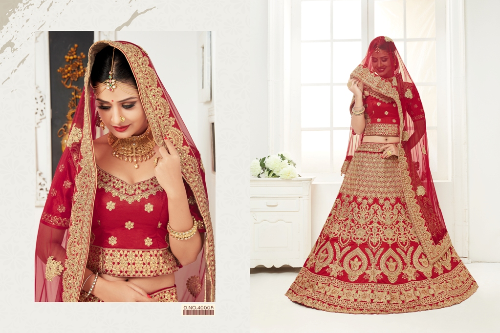Rivaj Vol-1 By Tarrah Fashion 40001 To 40009 Series Designer Beautiful Colorful Wedding Collection & Occasional Wear Satin & Velvet Satin Embroidered Work Lehenghas At Wholesale Price