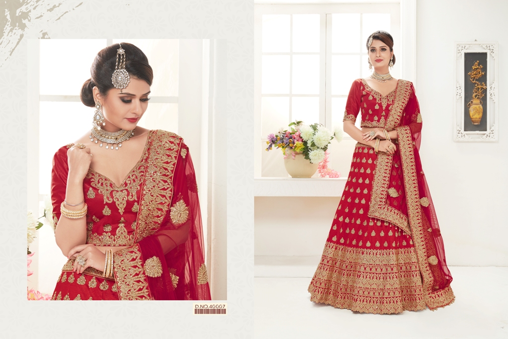 Rivaj Vol-1 By Tarrah Fashion 40001 To 40009 Series Designer Beautiful Colorful Wedding Collection & Occasional Wear Satin & Velvet Satin Embroidered Work Lehenghas At Wholesale Price