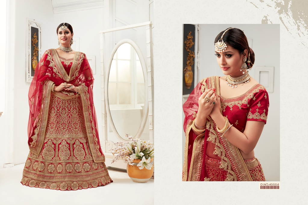 Rivaj Vol-1 By Tarrah Fashion 40001 To 40009 Series Designer Beautiful Colorful Wedding Collection & Occasional Wear Satin & Velvet Satin Embroidered Work Lehenghas At Wholesale Price