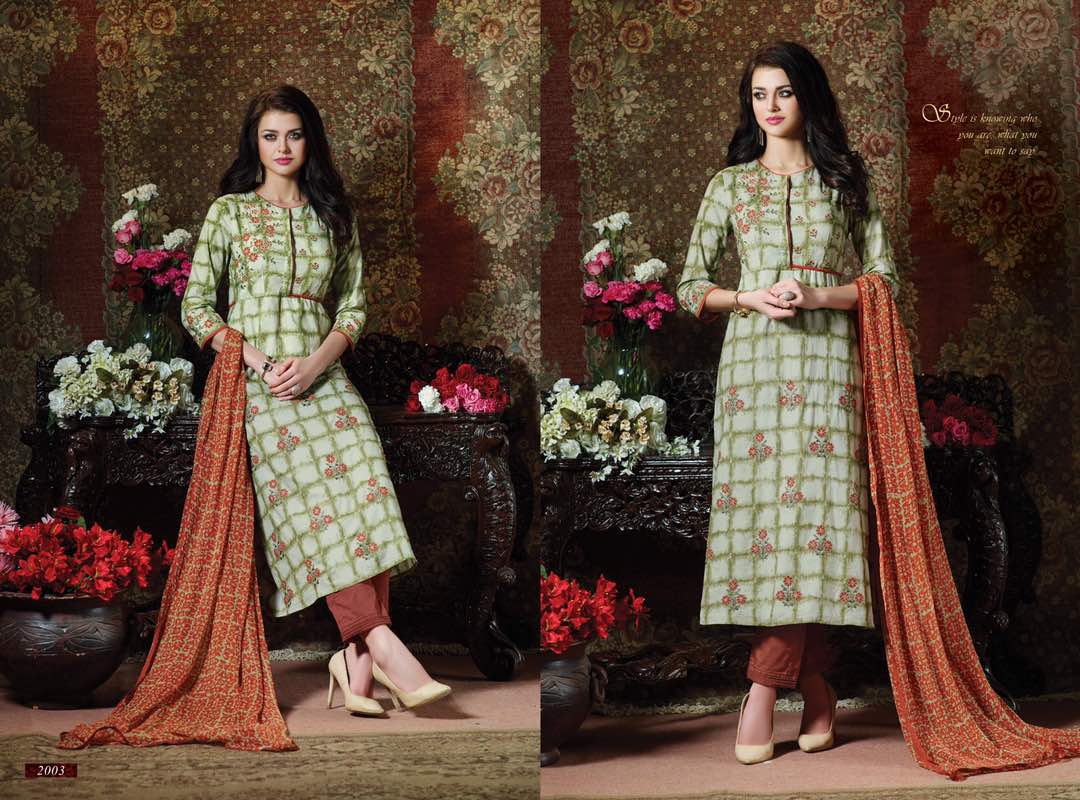 Rose 2001 Series By Rose Fashion Embroidered Stylish Fancy Pretty Party Wear Occasional Wear Casual Wear Printed Cotton Dresses At Wholesale Price