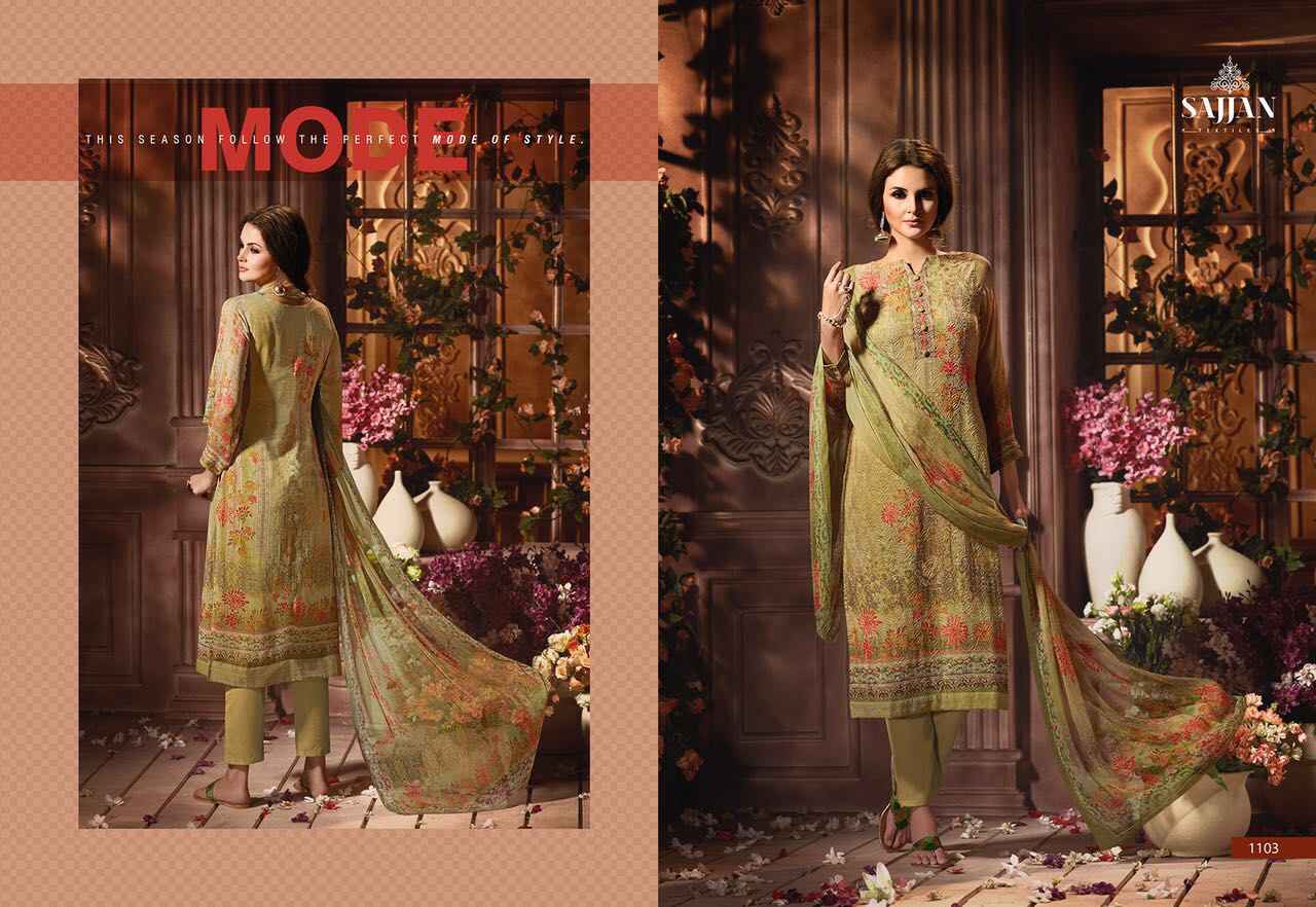 Rose Vol-11 By Sajjan 1101 To 1109 Series Beautiful Designer Pakistani Suits With Aari Work Fancy Casual Wear & Occasional Wear Visscos Georgette Printed Dresses At Wholesale Price