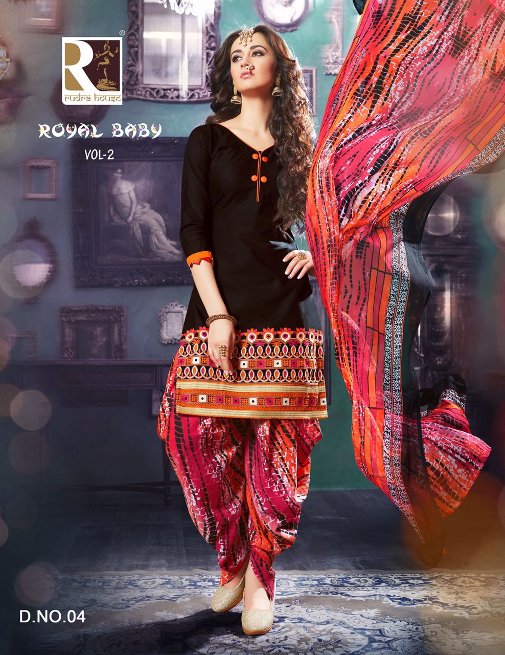 Royal Baby Vol 2 By Rudra Fashion 01 To 15 Series Indian Traditional Beautiful Stylish Designer Embroidered Casual Wear Ethnic Wear Cambric Patiyala Dresses At Wholesale Price