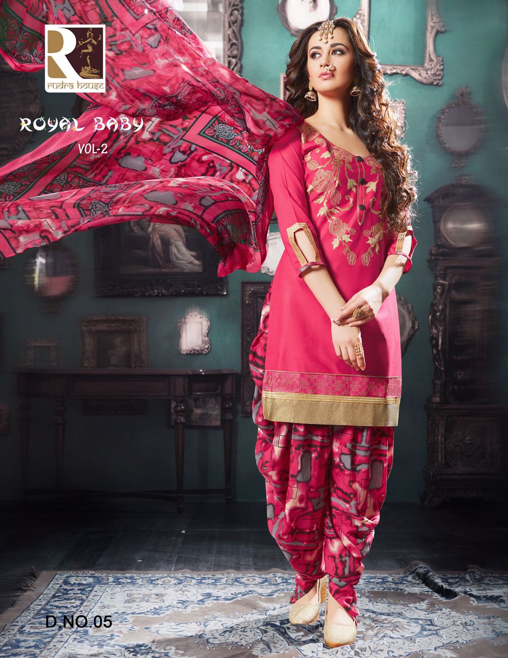 Royal Baby Vol 2 By Rudra Fashion 01 To 15 Series Indian Traditional Beautiful Stylish Designer Embroidered Casual Wear Ethnic Wear Cambric Patiyala Dresses At Wholesale Price