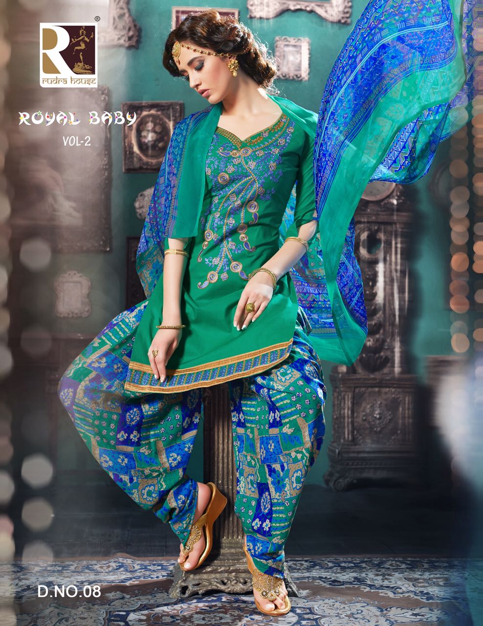 Royal Baby Vol 2 By Rudra Fashion 01 To 15 Series Indian Traditional Beautiful Stylish Designer Embroidered Casual Wear Ethnic Wear Cambric Patiyala Dresses At Wholesale Price