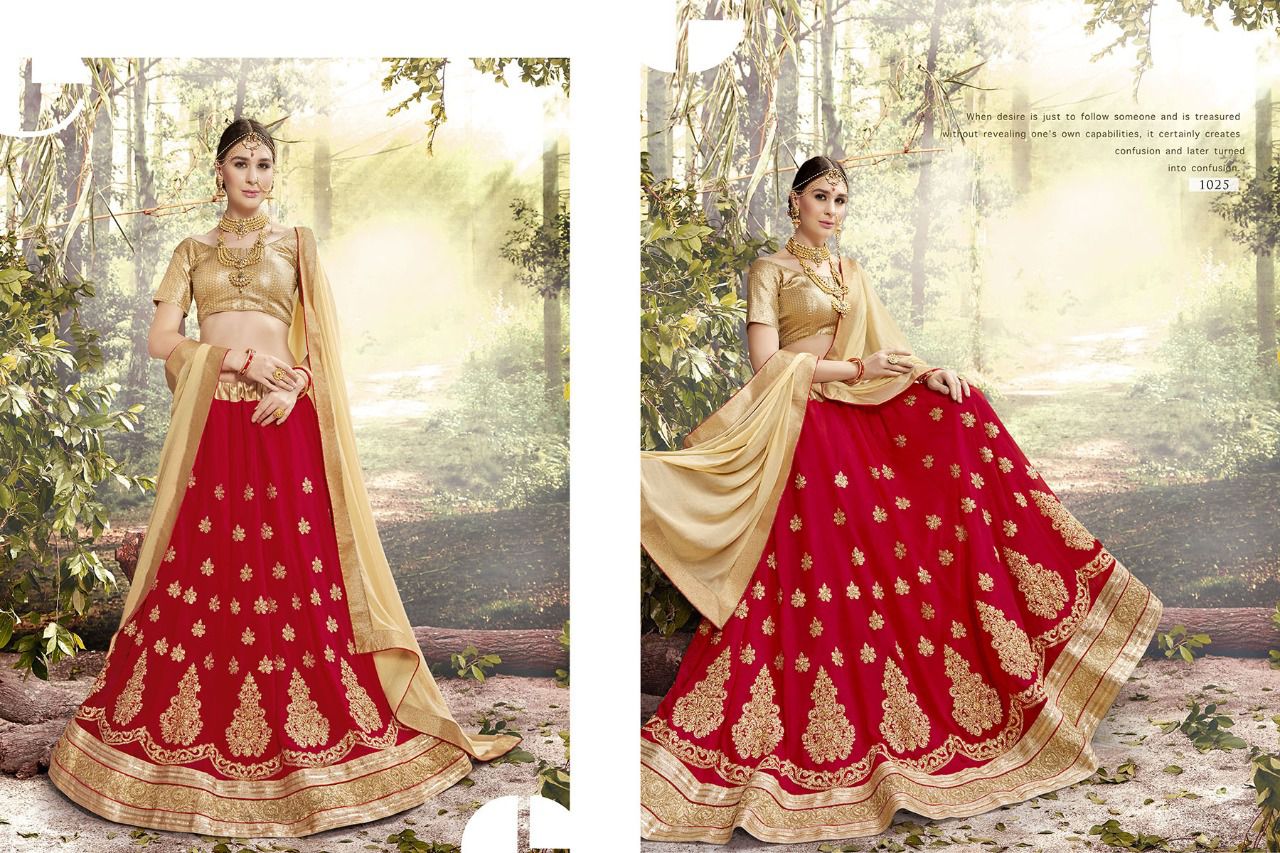 Royal Libaas By Riddhoo Fashion 1019 To 1026 Series Beautiful Stylish Fancy Colorful Designer Wedding Collection Party Wear & Occasional Wear Silk Embroidered Lehengas At Wholesale Price