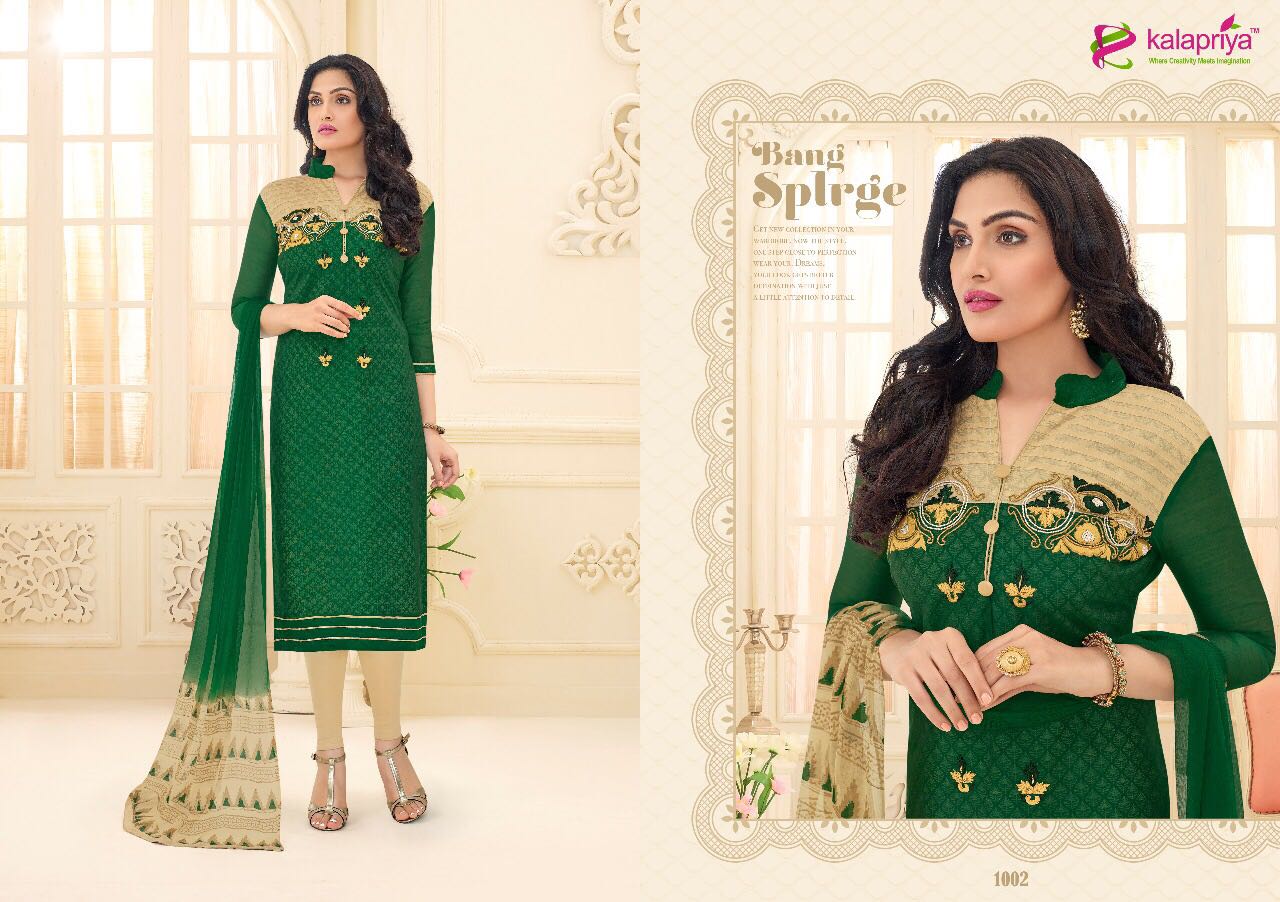Royal Queen Vol-3 By Kalapriya 1001 To 1009 Series Indian Beautiful Fancy Colorful Party Wear & Casual Wear Chanderi Dresses At Wholesale Price