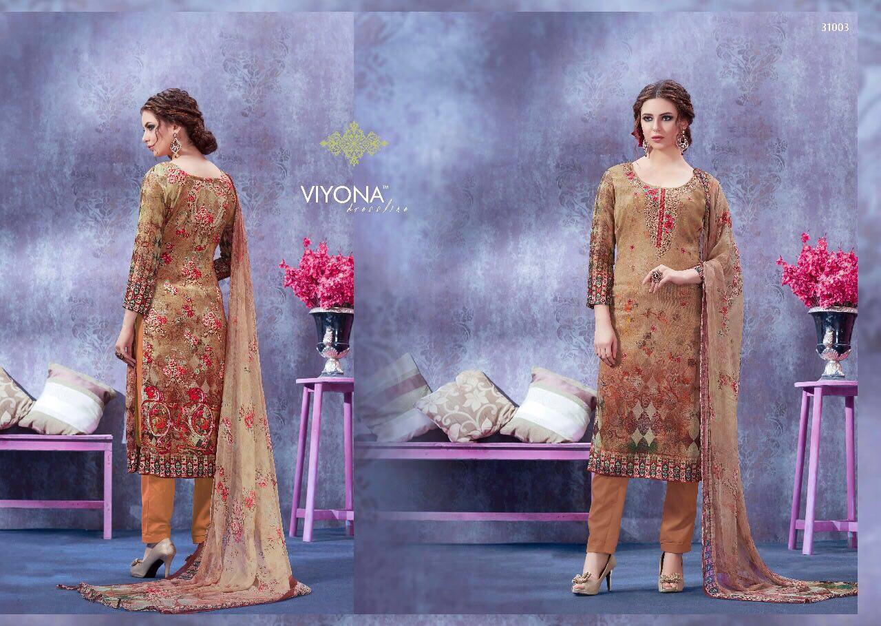 Royale By Viyona Dressline 31001 To 31008 Series Beautiful Colorful Designer Fancy Ethnic Wear & Party Wear Pure Pashmina Embroidered & Printed Dresses At Wholesale Price