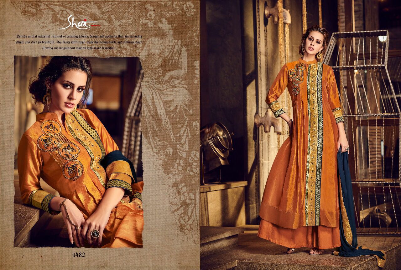 Ruaab By Shai 1481 To 1491 Series Beautiful Designer Colorful Fancy Party Wear & Occasional Wear Pure Bemberg Silk Dresses At Wholesale Price