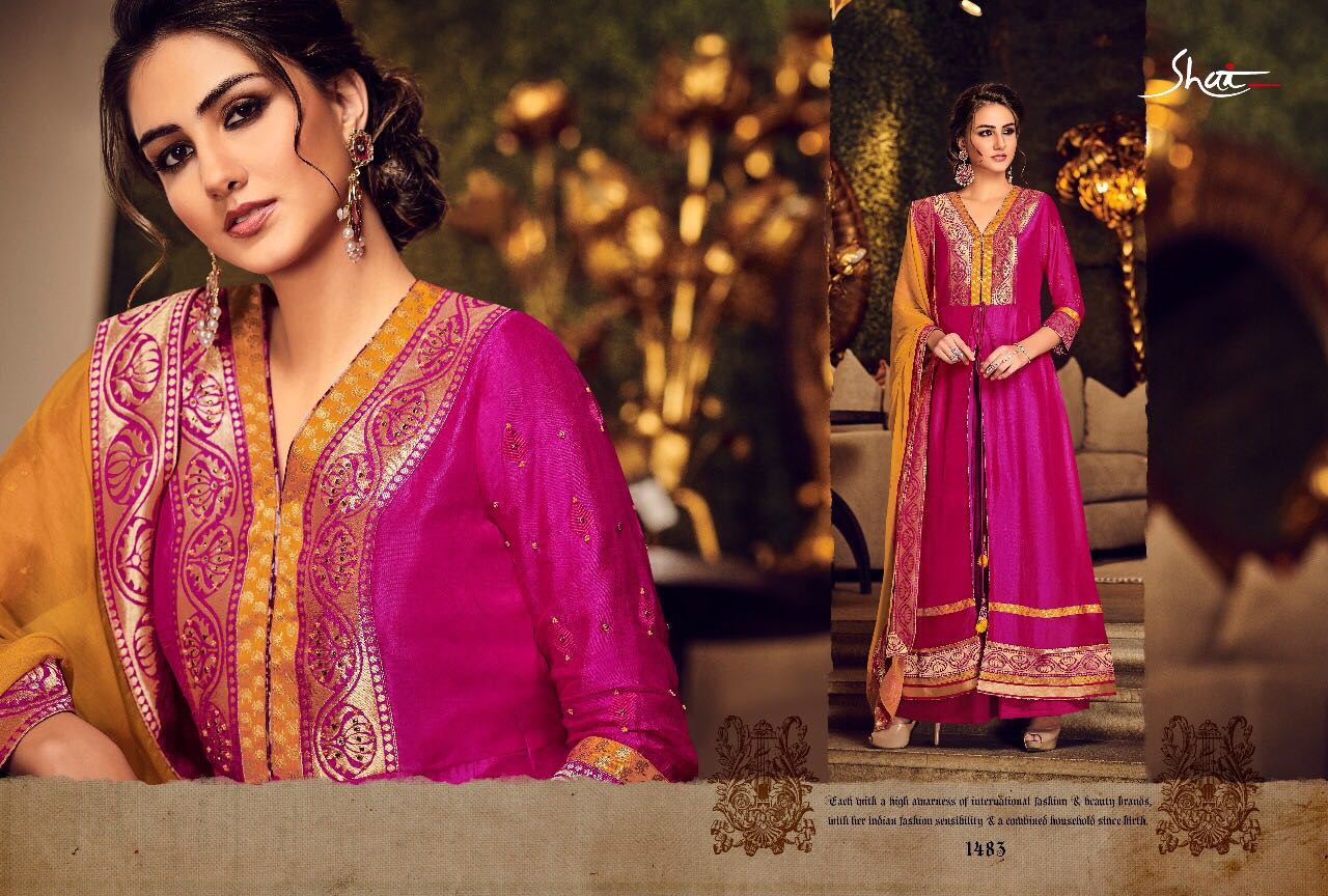 Ruaab By Shai 1481 To 1491 Series Beautiful Designer Colorful Fancy Party Wear & Occasional Wear Pure Bemberg Silk Dresses At Wholesale Price