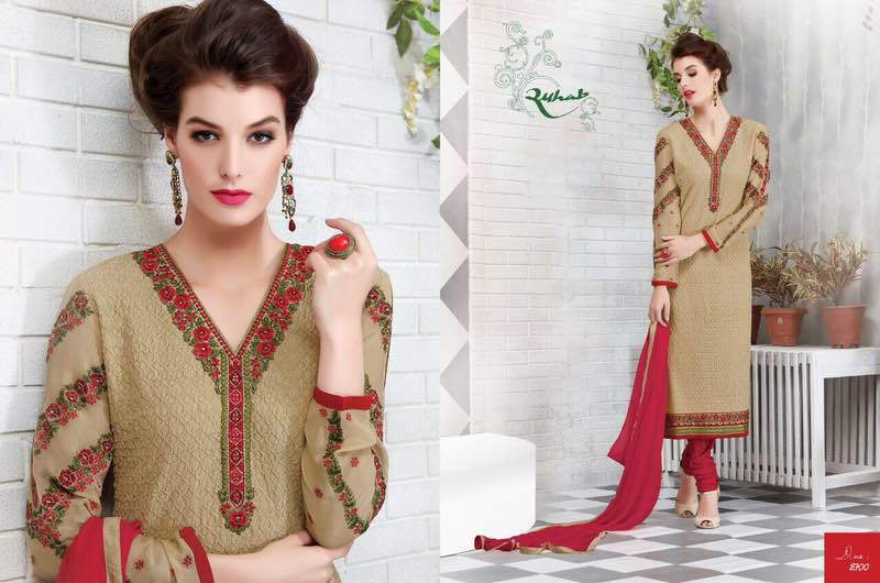 Sale-ruhab-13 2700 To 2706 By Shivam Beautiful Embroidered Stylish Pretty Party Wear Casual Wear Occasional Wear Dresses At Wholesale Price