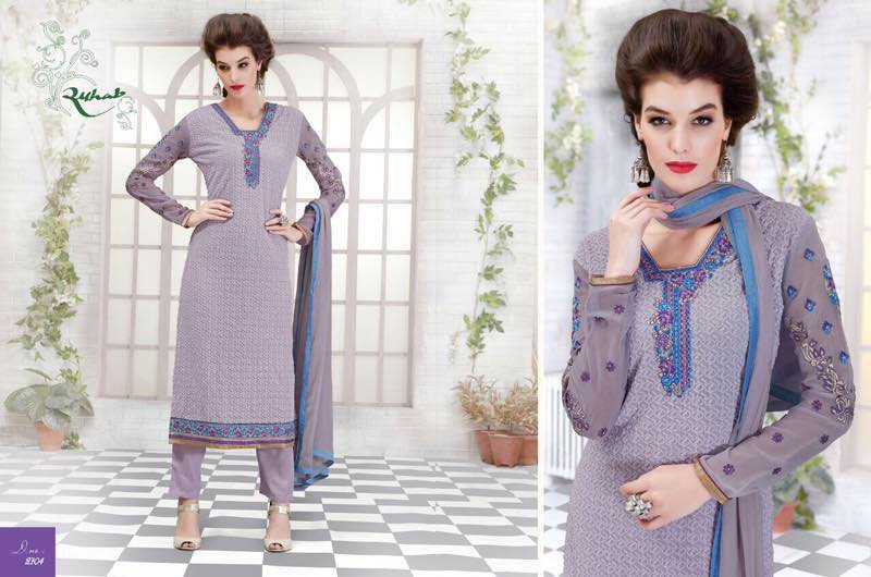 Sale-ruhab-13 2700 To 2706 By Shivam Beautiful Embroidered Stylish Pretty Party Wear Casual Wear Occasional Wear Dresses At Wholesale Price