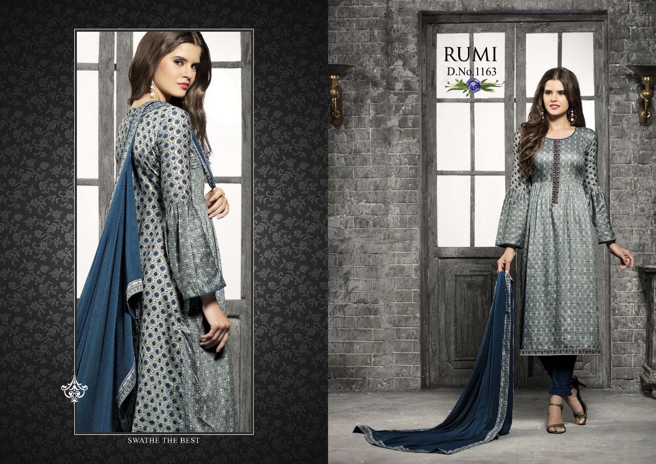 Rumi Vol-2 By Mag 1163 To 1171 Series Designer Pakistani Suits Beautiful Fancy Colorful Party Wear & Occasional Wear Glace Cotton Dresses At Wholesale Price