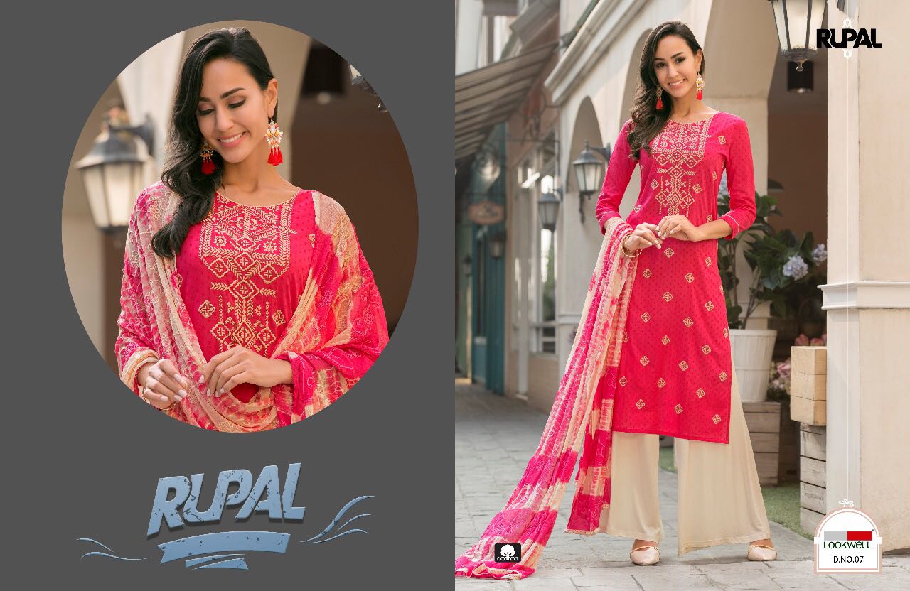 Rupal By Lookwell 07 To 12 Series Beautiful Stylish Fancy Colorful Party Wear & Ethnic Wear Pure Cotton Embroidered Dresses At Wholesale Price