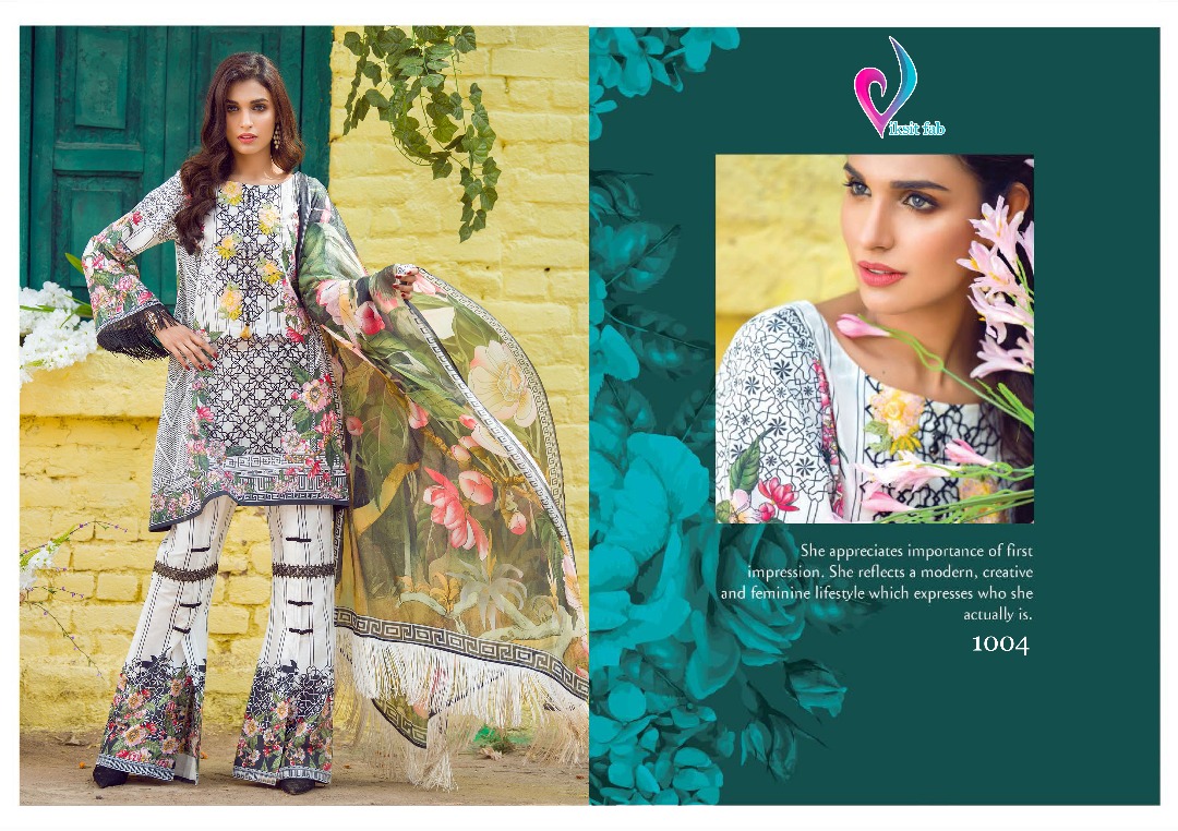 Saira Lawn 1001 To 1008 Series By Viksit Fab Beautiful Colourful Stylish Fancy Pretty Party Wear Casual Wear Occasional Wear Printed Cotton Dresses At Wholesale Price