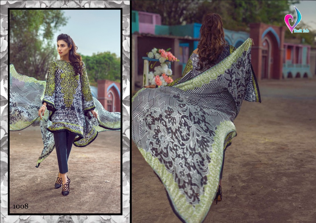 Saira Lawn 1001 To 1008 Series By Viksit Fab Beautiful Colourful Stylish Fancy Pretty Party Wear Casual Wear Occasional Wear Printed Cotton Dresses At Wholesale Price