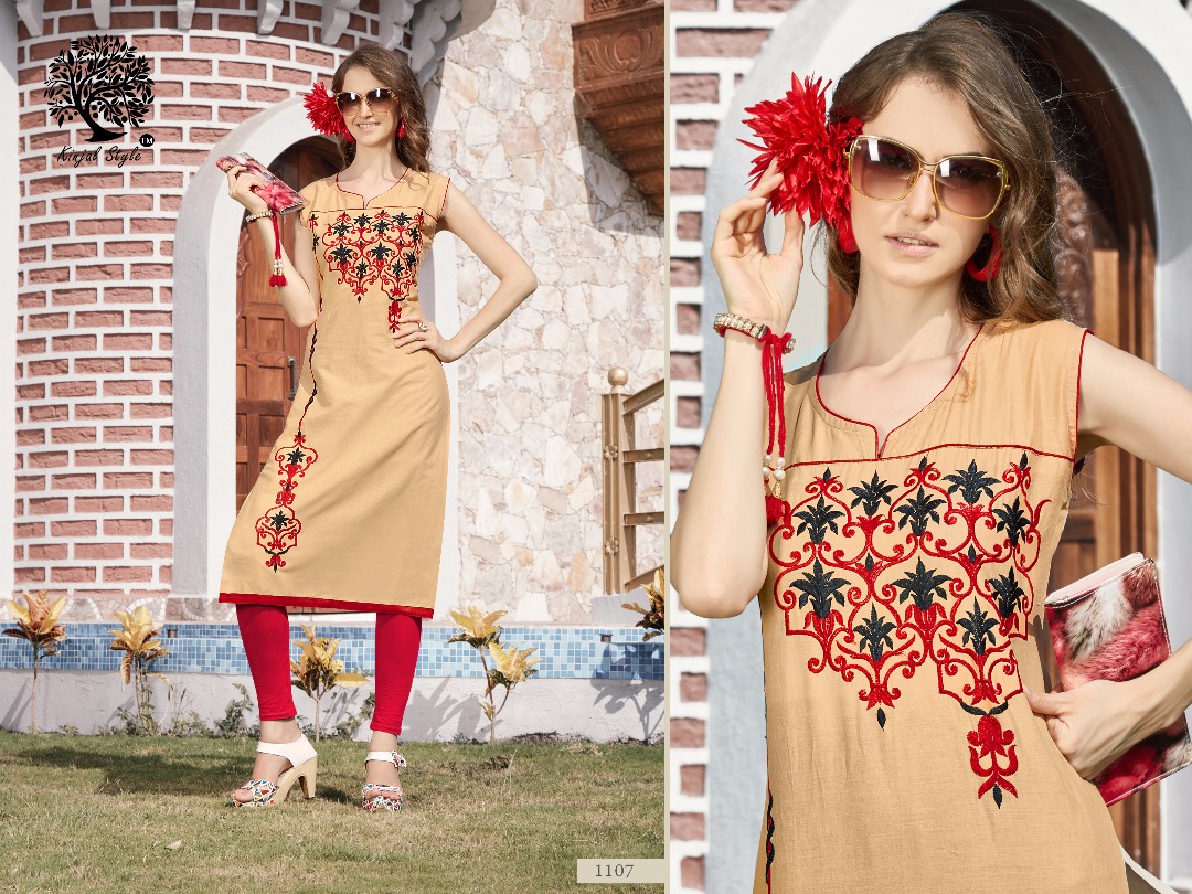 Sakhi By Kinjal Style 1101 To 1111 Series Fancy Stylish Designer Casual Wear And Occasional Wear Cotton Kurtis At Wholesale Price