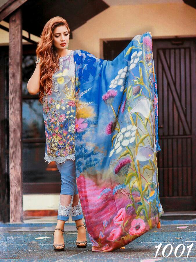 (sale) Aaysha Zohaib Vol-2 By Taj 1001 To 1006 Series Beautiful Pakistani Suits With Embroidered Work Fancy Casual Wear & Ethnic Wear Pure Cambric Dresses At Wholesale Price