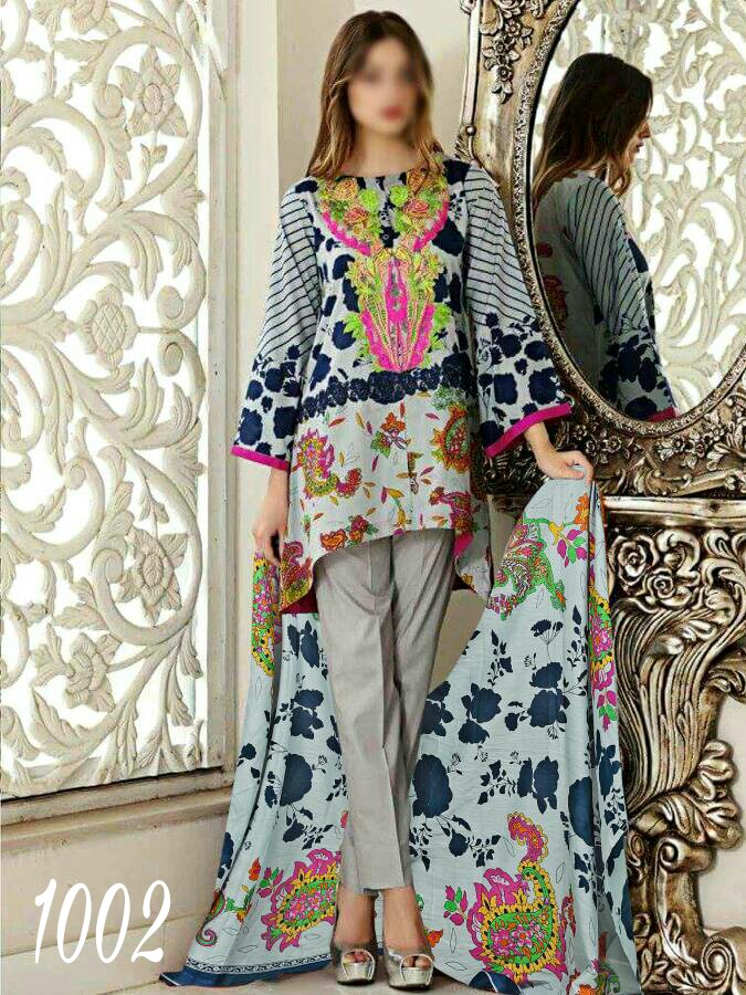 (sale) Aaysha Zohaib Vol-2 By Taj 1001 To 1006 Series Beautiful Pakistani Suits With Embroidered Work Fancy Casual Wear & Ethnic Wear Pure Cambric Dresses At Wholesale Price