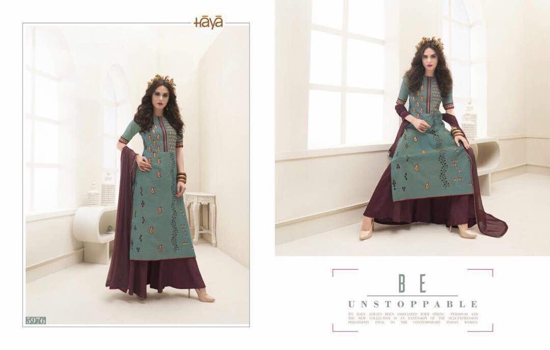 (sale)-haya Hit Collection By Haya 5971 To 5982 Series Pakistani Suits Designer Beautiful Colorful Fancy Stylish Party Wear & Ethnic Wear Silk Cotton Dresses At Wholesale Price